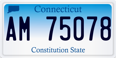 CT license plate AM75078