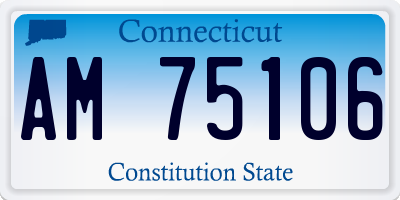 CT license plate AM75106
