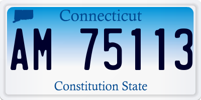 CT license plate AM75113