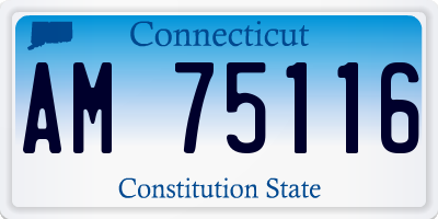 CT license plate AM75116