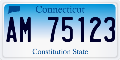 CT license plate AM75123