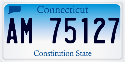 CT license plate AM75127
