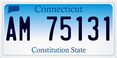 CT license plate AM75131