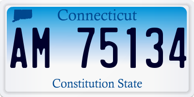 CT license plate AM75134