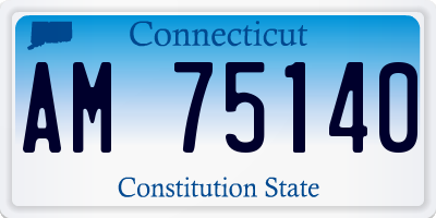 CT license plate AM75140