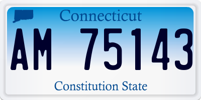CT license plate AM75143