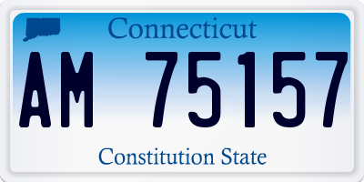 CT license plate AM75157