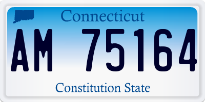CT license plate AM75164