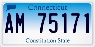 CT license plate AM75171