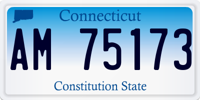 CT license plate AM75173