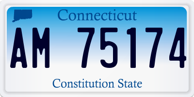 CT license plate AM75174