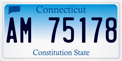 CT license plate AM75178