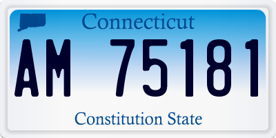 CT license plate AM75181