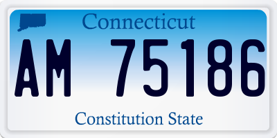 CT license plate AM75186