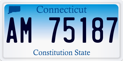 CT license plate AM75187