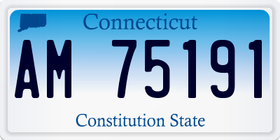 CT license plate AM75191