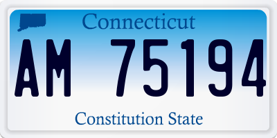 CT license plate AM75194
