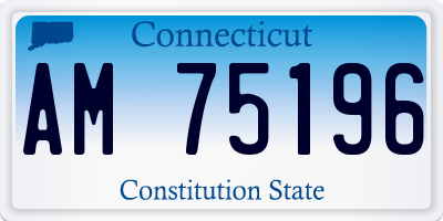 CT license plate AM75196