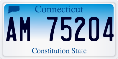 CT license plate AM75204