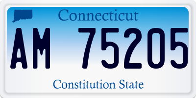 CT license plate AM75205