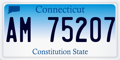 CT license plate AM75207