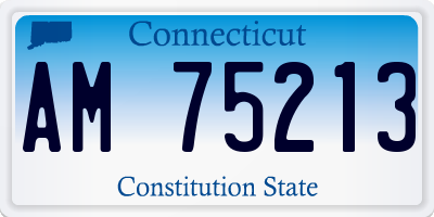 CT license plate AM75213