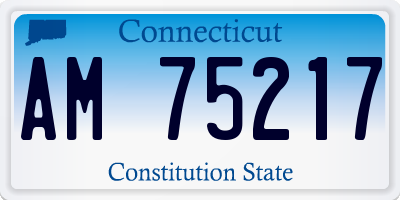 CT license plate AM75217