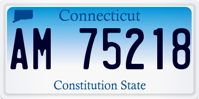 CT license plate AM75218