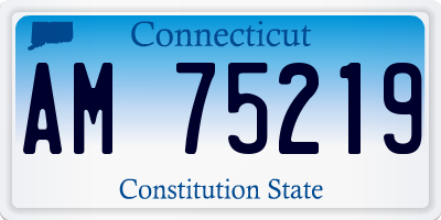 CT license plate AM75219