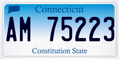 CT license plate AM75223