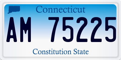 CT license plate AM75225