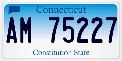 CT license plate AM75227