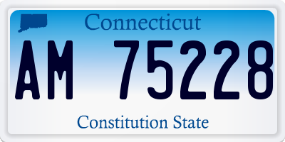 CT license plate AM75228