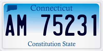 CT license plate AM75231