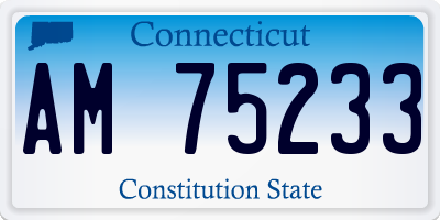 CT license plate AM75233