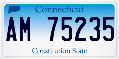 CT license plate AM75235