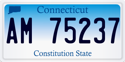 CT license plate AM75237
