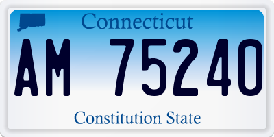 CT license plate AM75240