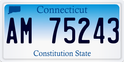 CT license plate AM75243