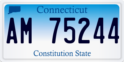 CT license plate AM75244