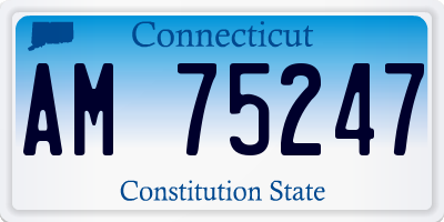 CT license plate AM75247