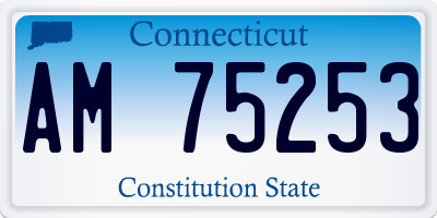 CT license plate AM75253