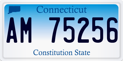 CT license plate AM75256