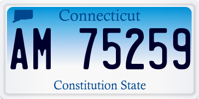 CT license plate AM75259