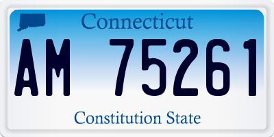 CT license plate AM75261