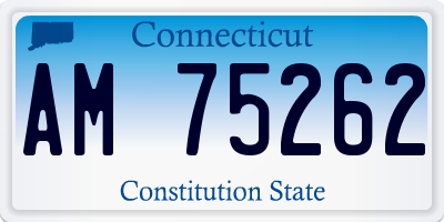CT license plate AM75262