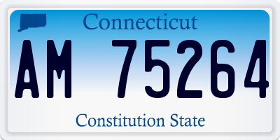 CT license plate AM75264
