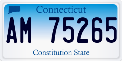 CT license plate AM75265