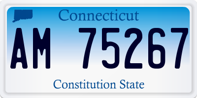CT license plate AM75267