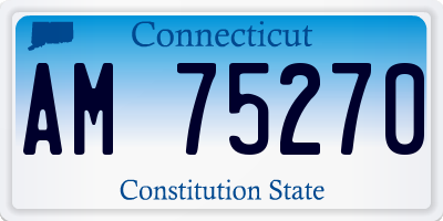 CT license plate AM75270